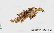 Satellite Panoramic Map of Canta, single color outside