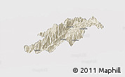 Shaded Relief Panoramic Map of Canta, cropped outside