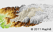 Shaded Relief Panoramic Map of Canta, physical outside