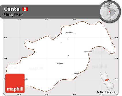 Classic Style Simple Map of Canta, cropped outside