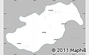 Gray Simple Map of Canta, single color outside