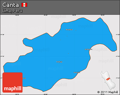 Political Simple Map of Canta, cropped outside