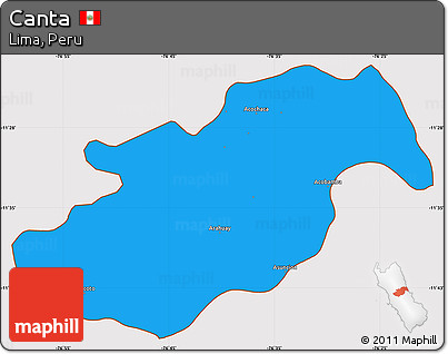 Political Simple Map of Canta, cropped outside