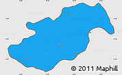 Political Simple Map of Canta, cropped outside