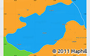 Political Simple Map of Canta