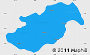 Political Simple Map of Canta, single color outside