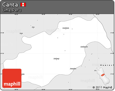 Silver Style Simple Map of Canta