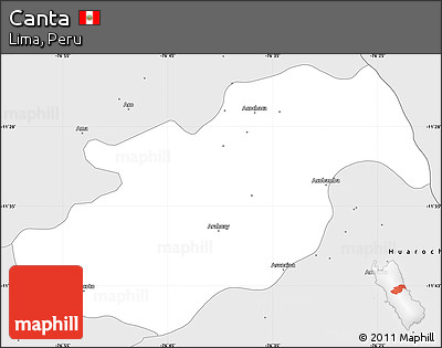 Silver Style Simple Map of Canta