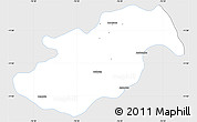 Silver Style Simple Map of Canta, single color outside