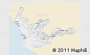 Classic Style 3D Map of Chancay, single color outside