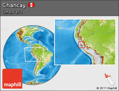 Physical Location Map of Chancay, within the entire country