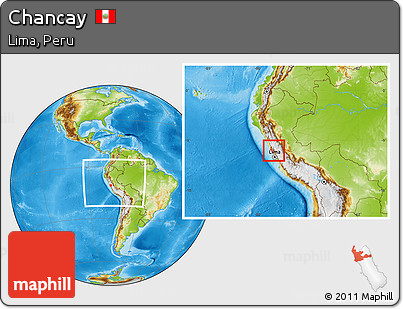 Physical Location Map of Chancay, within the entire country