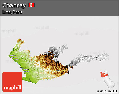 Physical Panoramic Map of Chancay, cropped outside
