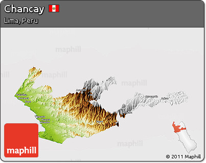Physical Panoramic Map of Chancay, cropped outside