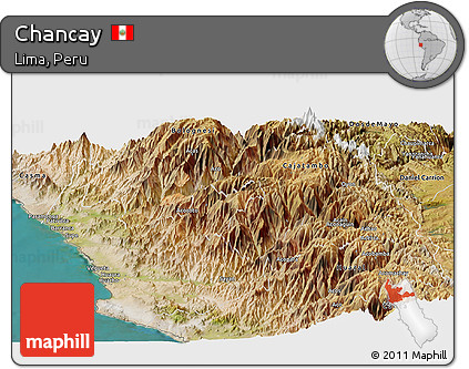 Satellite Panoramic Map of Chancay