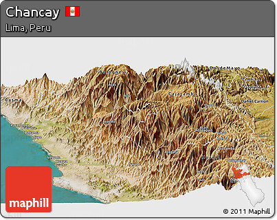 Satellite Panoramic Map of Chancay