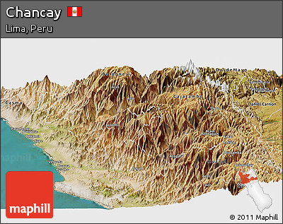 Satellite Panoramic Map of Chancay