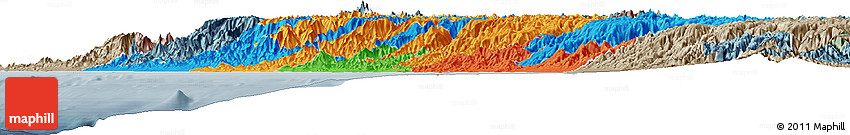 Political Horizon Map of Lima, semi-desaturated