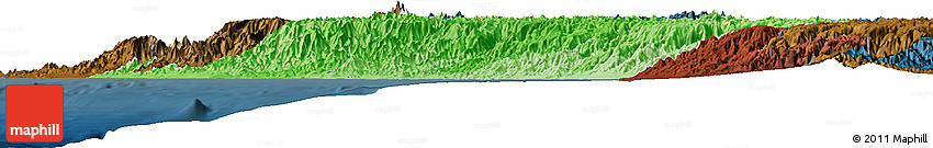 Political Shades Horizon Map of Lima, darken