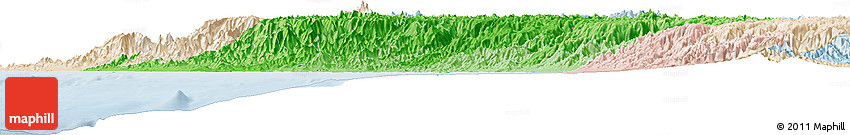 Political Shades Horizon Map of Lima, lighten