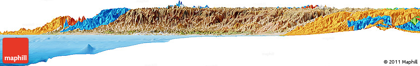 Satellite Horizon Map of Lima, political outside