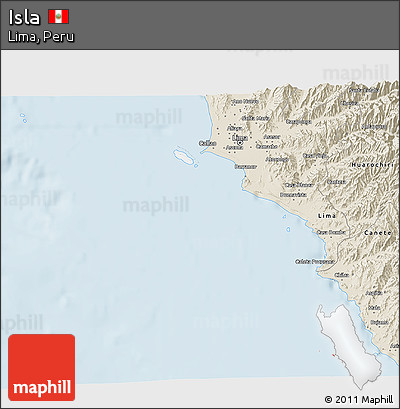 Classic Style 3D Map of Isla