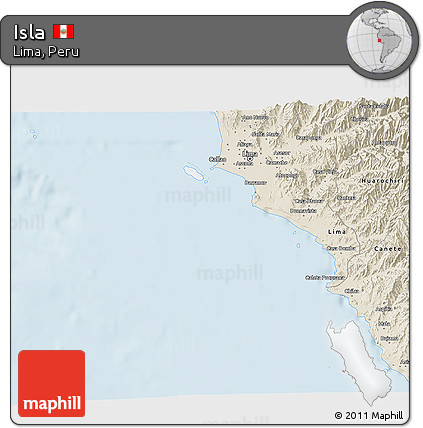 Classic Style 3D Map of Isla