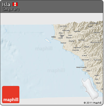 Classic Style 3D Map of Isla