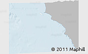 Gray 3D Map of Isla, single color outside