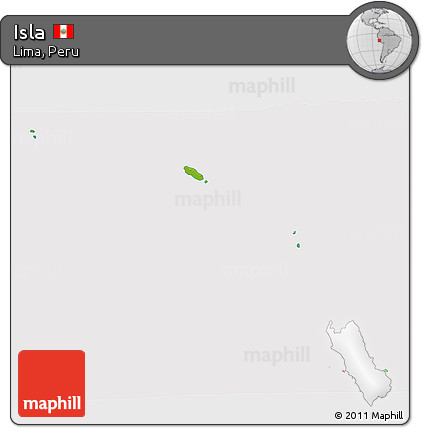 Physical 3D Map of Isla, cropped outside
