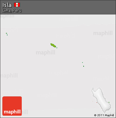 Physical 3D Map of Isla, cropped outside