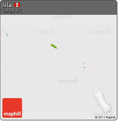 Physical 3D Map of Isla, cropped outside