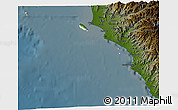 Physical 3D Map of Isla, darken