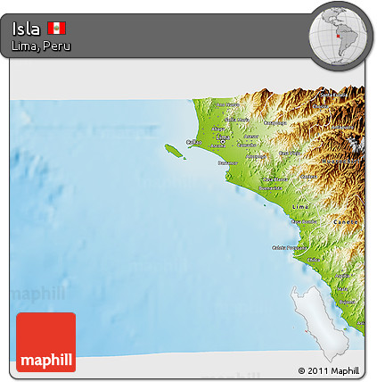 Physical 3D Map of Isla