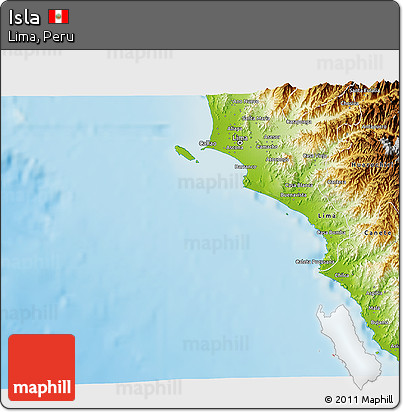 Physical 3D Map of Isla