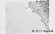 Physical 3D Map of Isla, lighten, desaturated