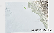 Physical 3D Map of Isla, lighten, semi-desaturated