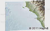 Physical 3D Map of Isla, semi-desaturated