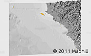 Political 3D Map of Isla, desaturated