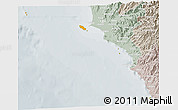 Political 3D Map of Isla, lighten, semi-desaturated