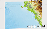 Political 3D Map of Isla, physical outside