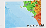 Political 3D Map of Isla