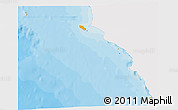 Political 3D Map of Isla, single color outside