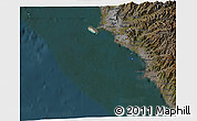 Satellite 3D Map of Isla, darken