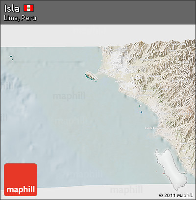 Satellite 3D Map of Isla, lighten