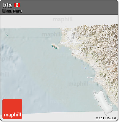 Satellite 3D Map of Isla, lighten