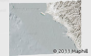 Satellite 3D Map of Isla, lighten, semi-desaturated
