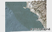 Satellite 3D Map of Isla, semi-desaturated