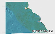 Satellite 3D Map of Isla, single color outside