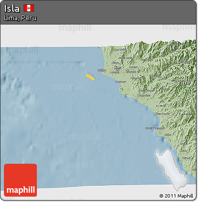 Savanna Style 3D Map of Isla